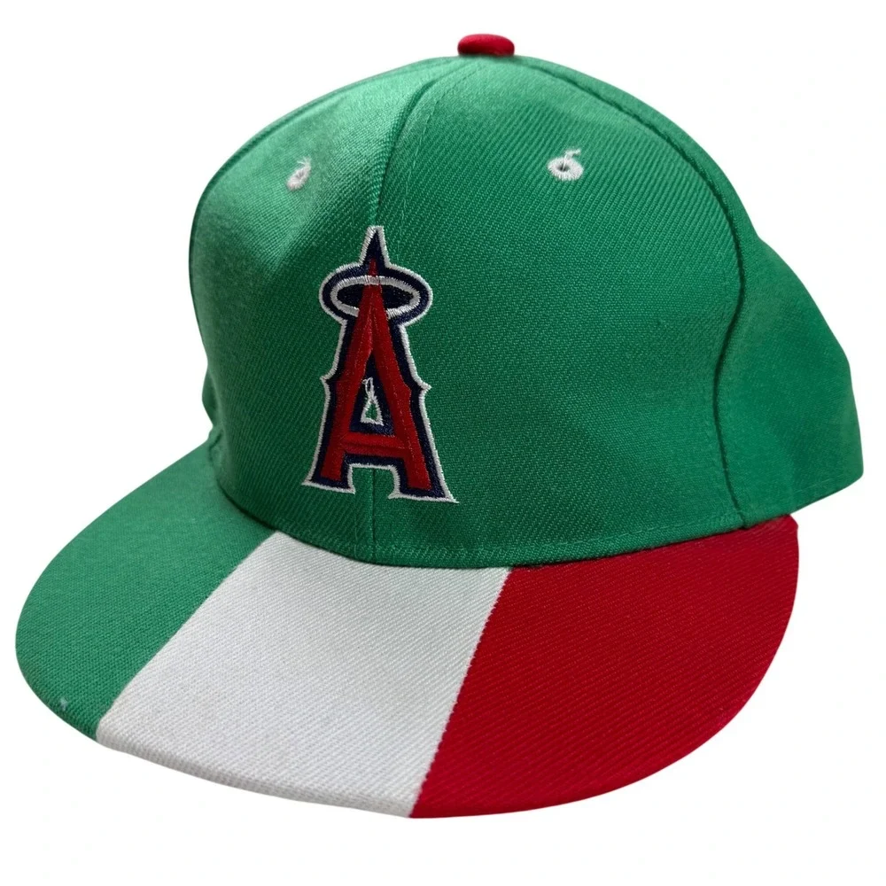 Los Angeles Angels Italian Heritage Snapback Hat Green Red White Sixth Man‎ MLB